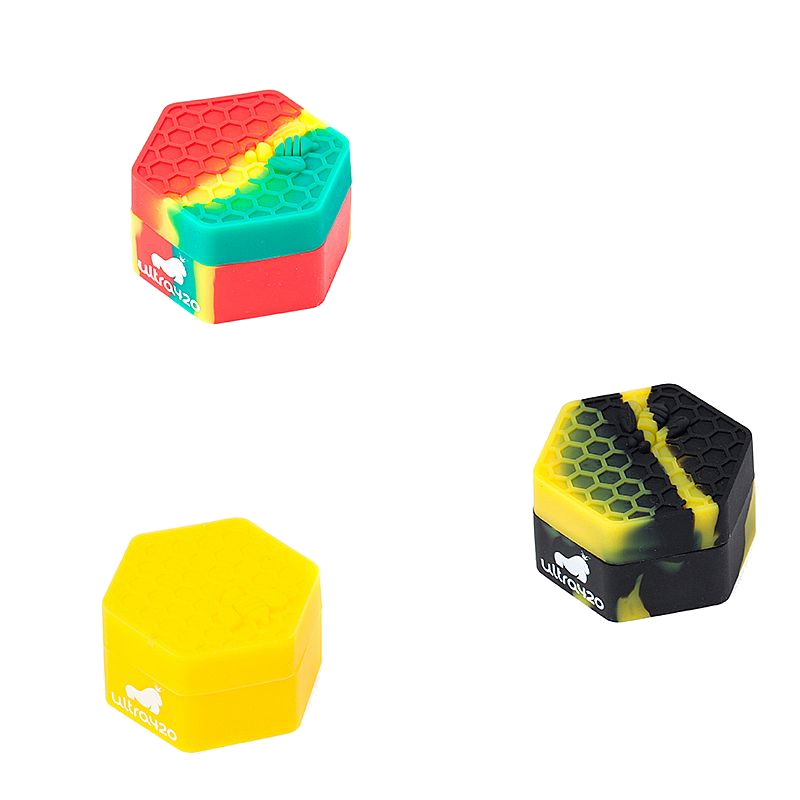 Container de Silicone Hexagonal Amarelo 26ml