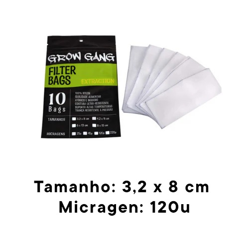 Filter Bags Grow Gang 120 micras - 3,2 x 8 cm