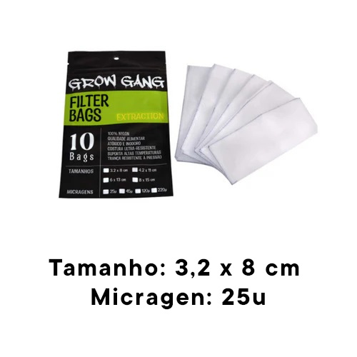 Filter Bags Grow Gang 25 micras - 3,2 x 8 cm