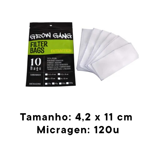 Filter Bags Grow Gang 120 micras - 4,2 x 11 cm